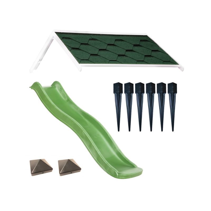 Papildpiederumu komplekts spēļu namiņam “Stārķītis” (zaļā krāsā)