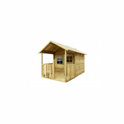Koka spēļu namiņš bērniem “Riekstiņš” ar smilšu kasti ar jumtu
