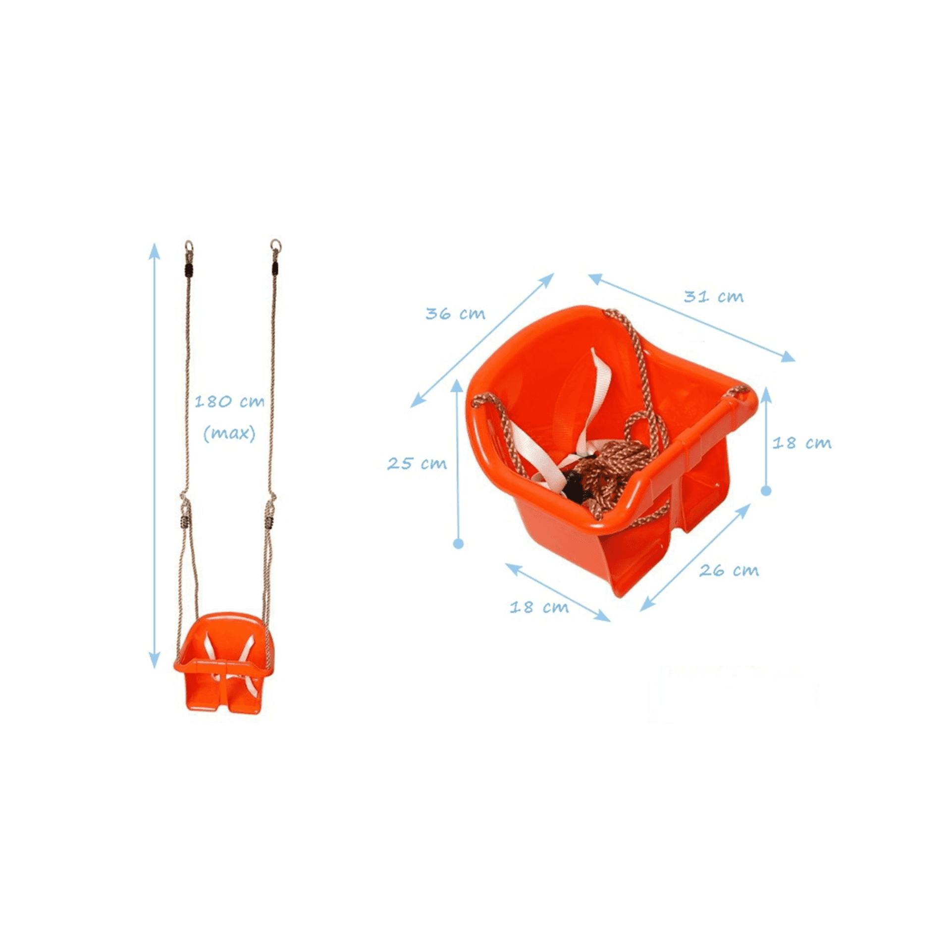 Mazuļu šūpoles “ECO” (sarkanā krāsā)