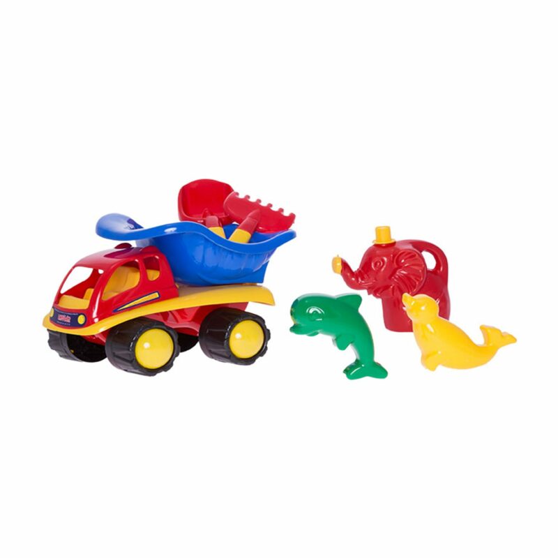 Smilšu rotaļlietu komplekts ar kravas mašīnu