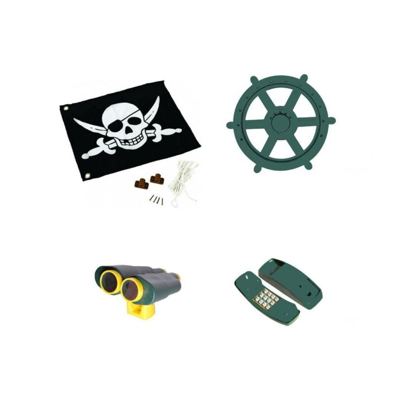 Rotaļlietu komplekts “Pirātu kuģis”, zaļā krāsā