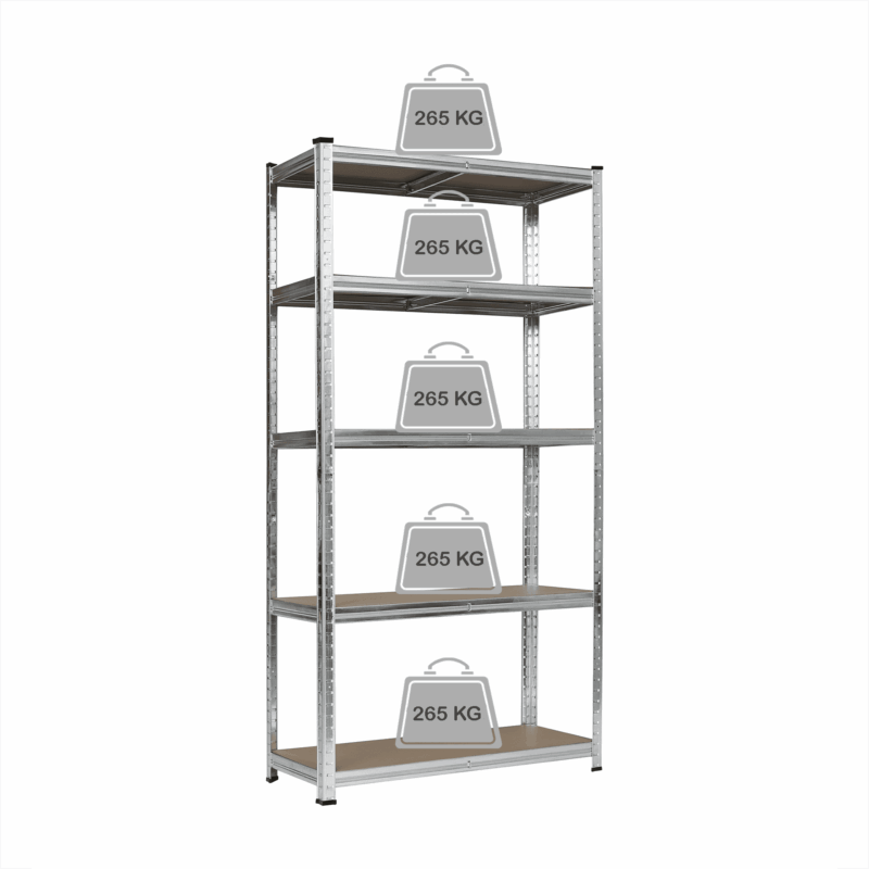 Metāla plaukts – stelāža, 180x90x45cm, 265kg