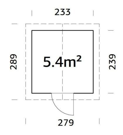 Koka šķūnītis „Sīlis“  5,4 m2