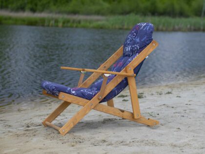 Saliekams pludmales krēsls "Borneo", melns
