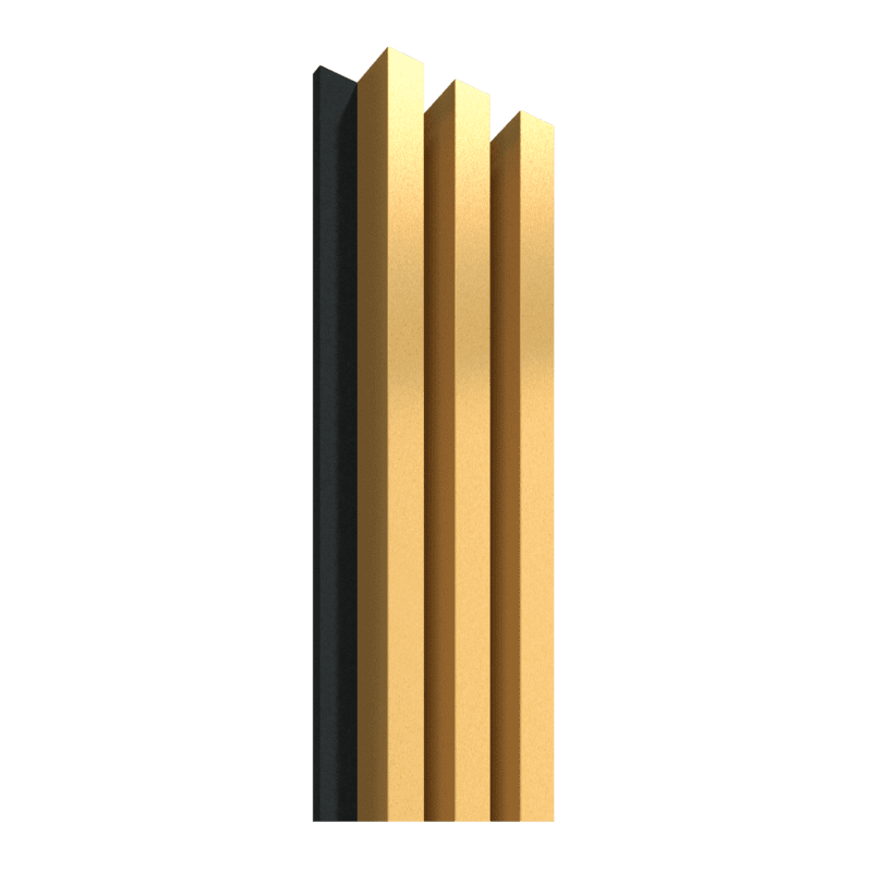 Akustiskie lineārie sienu paneļi, 265 x 17,2 cm, gold