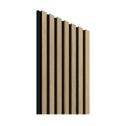 Akustiskie lineārie sienu paneļi, 265 x 30 cm, oak