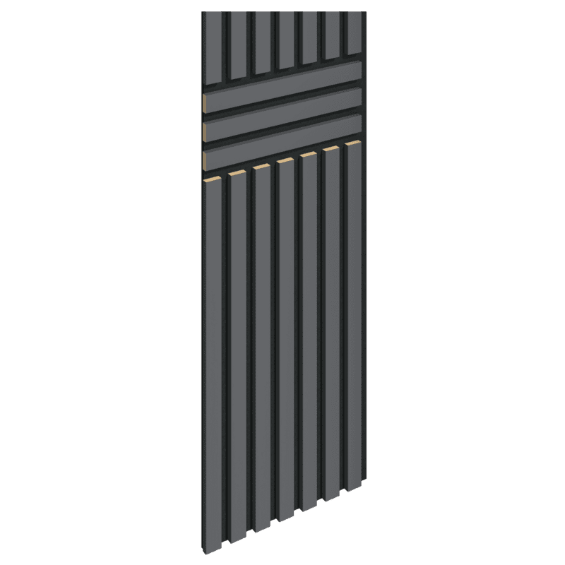 Akustiskie lineārie sienu paneļi, 265x30cm, black