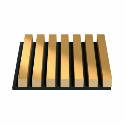 Akustiskie lineārie sienu paneļi, 30x30x4cm, gold