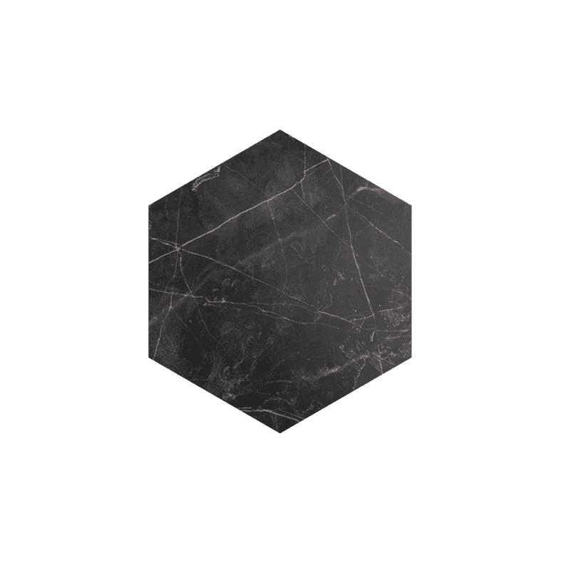 Sienu dekors “Hexagon”, 30x30cm, black marble