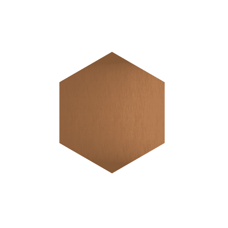 Sienu dekors “Hexagon”, 30x30cm, copper