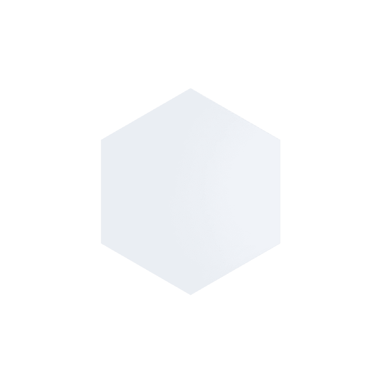 Sienu dekors “Hexagon”, 30x30cm, white