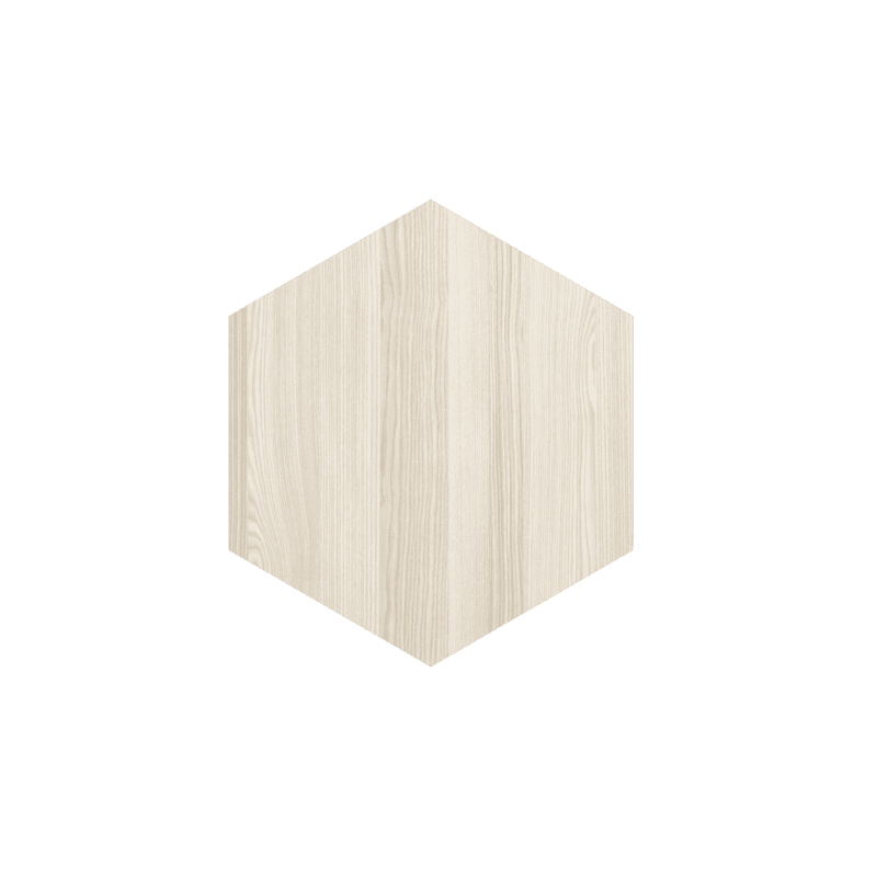 Sienu dekors "Hexagon", 30x30cm, white ash