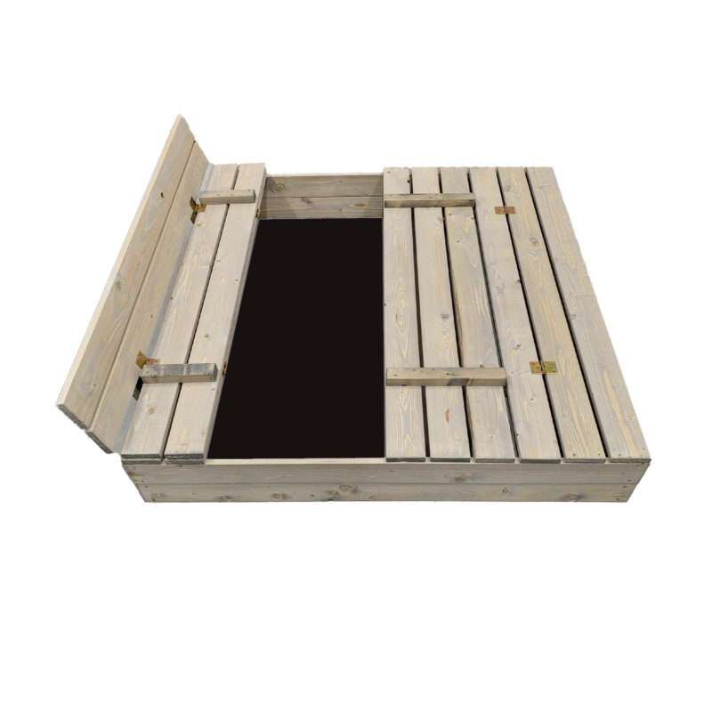 Koka smilšu kaste ar ģeotekstila paklāju Bonus Orbis, 160x160 cm, pelēka