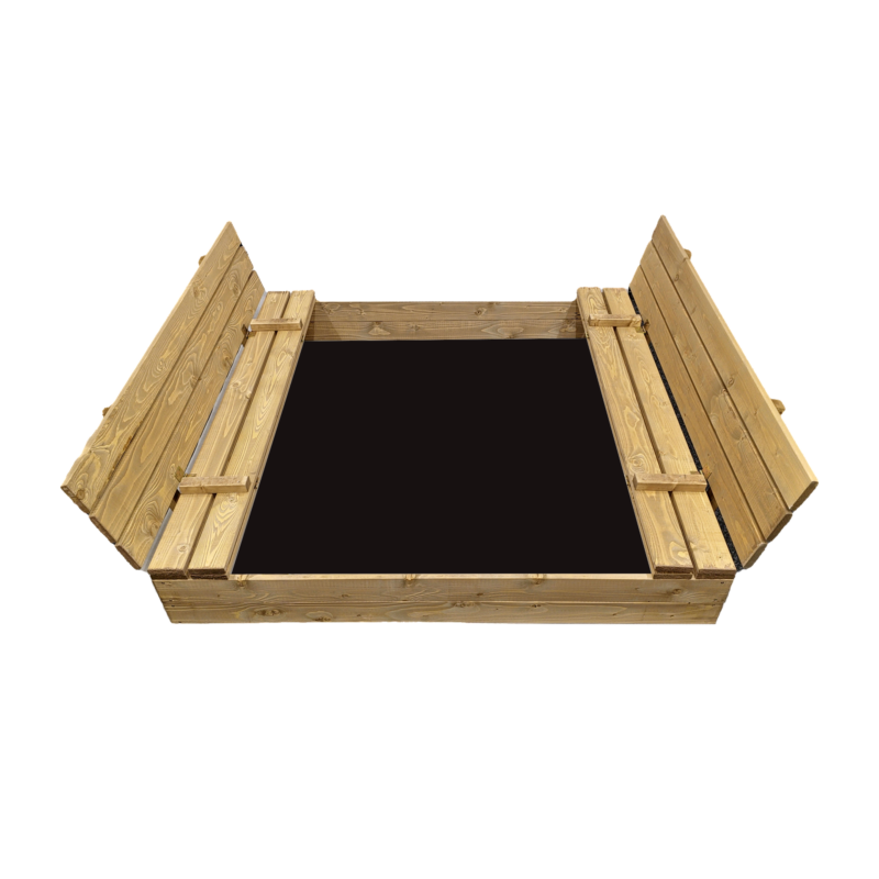 Koka smilšu kaste ar ģeotekstila paklāju Bonus Orbis, 140x140 cm, brūna