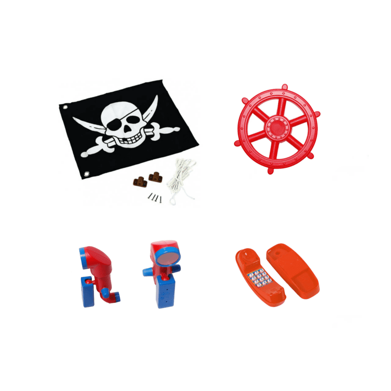 Rotaļlietu komplekts “Pirātu Kuģis”, sarkanā krasā