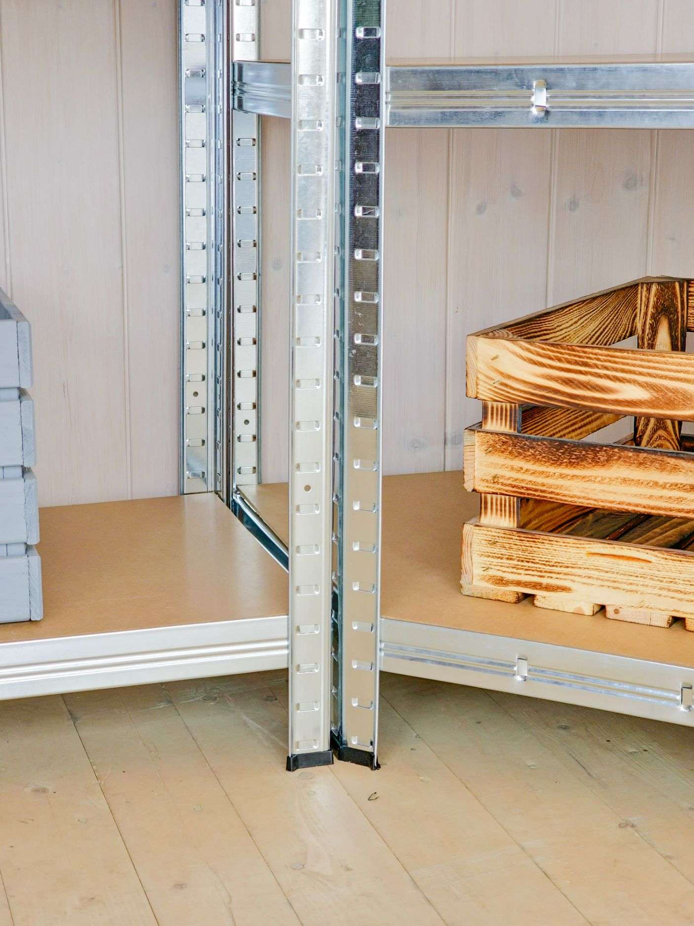 Stūra metāla plaukts – stelāža, 180x70x70x40cm, 175kg