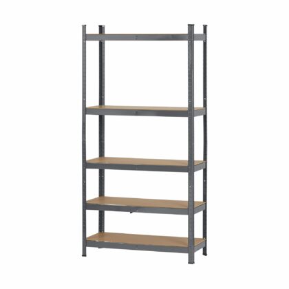 Metāla plaukts - stelāža, 180x90x40 cm, 175 kg, pelēks - Image 3