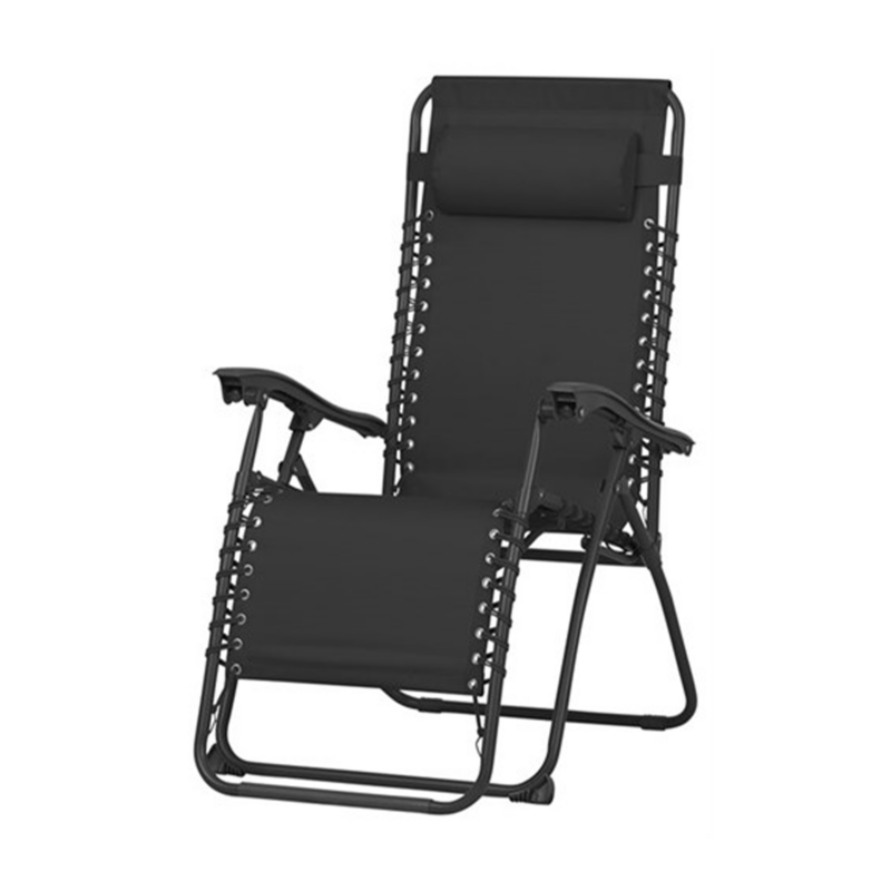 Saliekamais guļamkrēsls “Miers 2”, melns