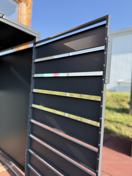 Metāla vienvietīga atkritumu konteinera nojume - Image 4