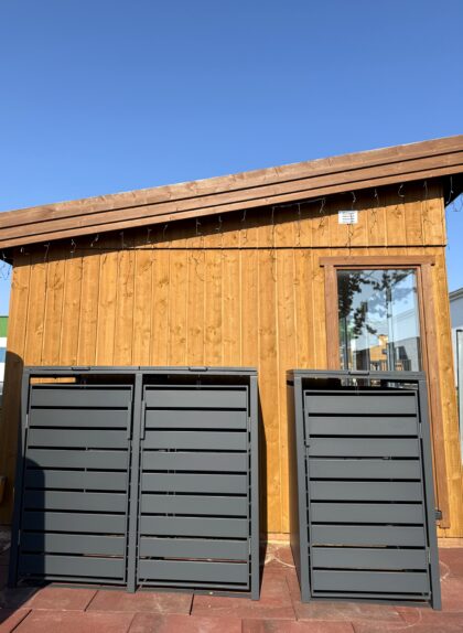 Metāla vienvietīga atkritumu konteinera nojume - Image 8