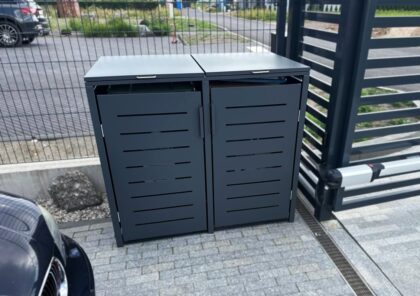 Metāla divvietīga atkritumu konteineru nojume - Image 2