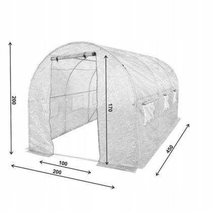 Armēta plēve siltumnīcām, 2 x 4,5 m, balta