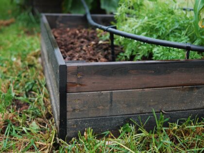 Paaugstināta dārza dobe no koka 80x80x27cm, melna - Image 12