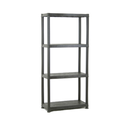 Uzglabāšanas plaukts – stelāža, 130 x 61 x 30,5 cm, 25 kg, melns