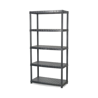 Uzglabāšanas plaukts – stelāža, 185 x 91,5 x 45,7 cm, 70 kg, melns