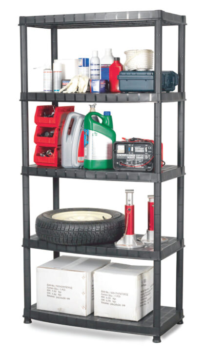 Uzglabāšanas plaukts – stelāža, 185 x 91,5 x 45,7 cm, 70 kg, melns - Image 9