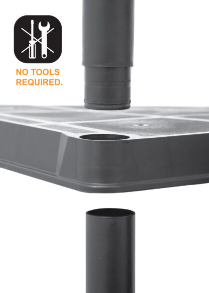 Uzglabāšanas plaukts – stelāža, 185 x 91,5 x 45,7 cm, 70 kg, melns - Image 8