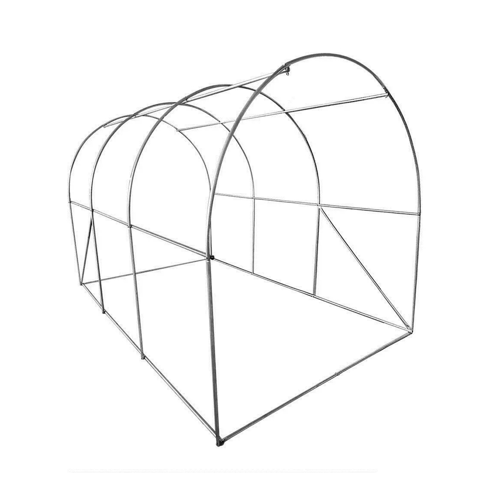 Cinkota_tērauda_siltumnīcas_1|Plēves_siltumnīca_ar_aizsargtīklu_6|Cinkota_tērauda_siltumnīcas_7|Siltumnīca_ar_armētu_plēvi_1|Siltumnīca_ar_armētu_plēvi_zaļa_11 Cinkota tērauda siltumnīcas rāmis, 10 m2, 2,5 x 4 m - Image 1