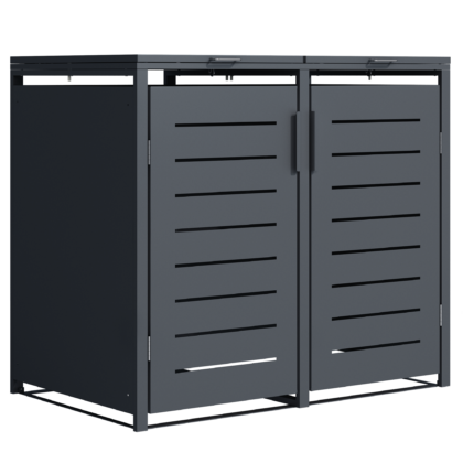 Metāla divvietīga atkritumu konteineru nojume - Image 7