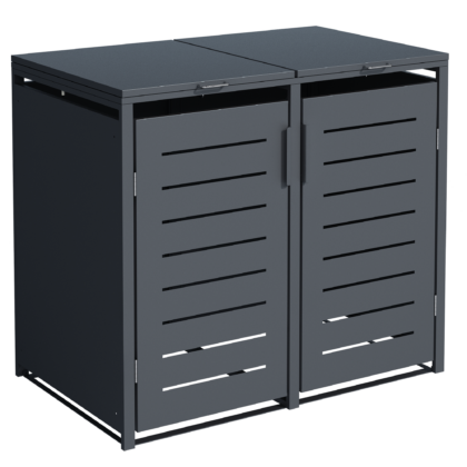 Metāla divvietīga atkritumu konteineru nojume - Image 8