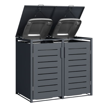 Metāla divvietīga atkritumu konteineru nojume - Image 10