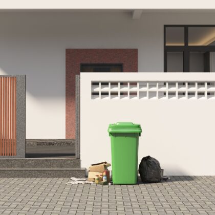 Metāla vienvietīga atkritumu konteinera nojume - Image 12