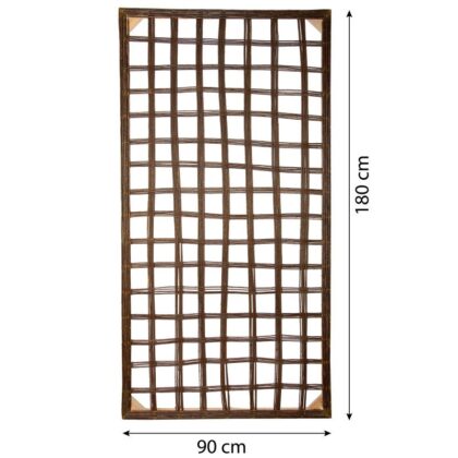 Dekoratīvais žogs, 180×90 cm, brūns - Image 4