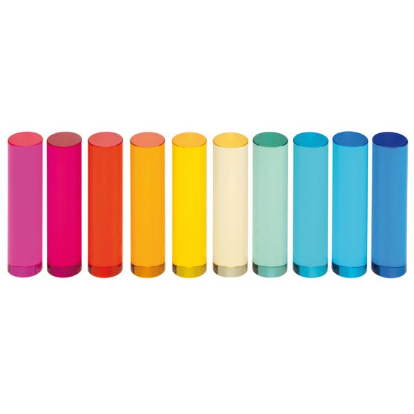 Akrila cilindri 10 x 2|5 cm 10 gab. komplektā|121020_3 Akrila cilindri 10 x 2