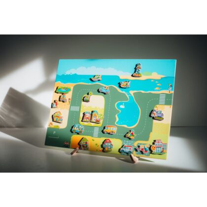 Dīvpusēja magnētiskā tāfele "Pilsēta" - Image 4