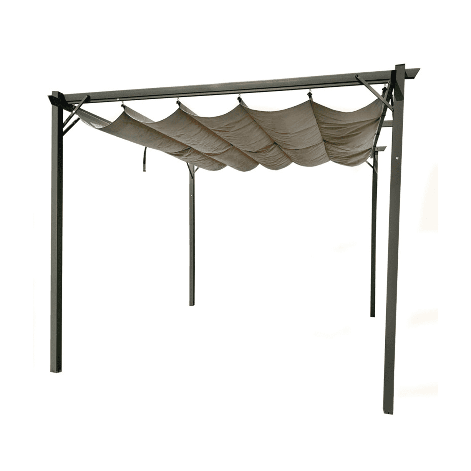 Metāla pergola Metāla pergola, 3 x 4 m, bēša krāsā - Image 1