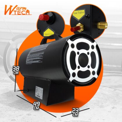 Industriālais gāzes sildītājs, 50 kW - Image 4