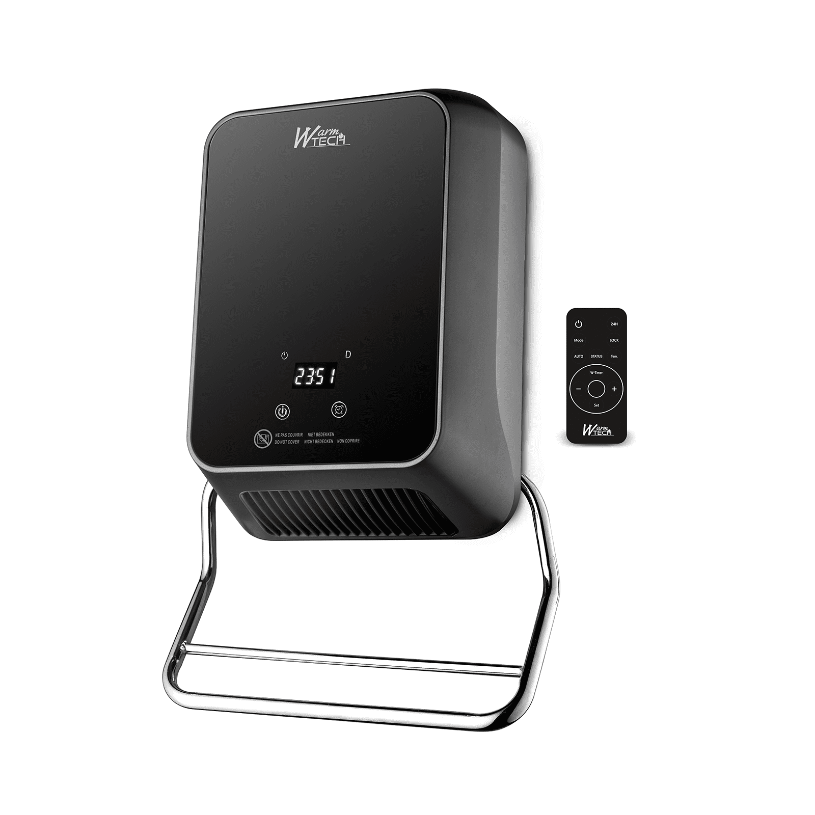 elektriskā saldētava ar skalošanas iekārtu un dzesētāju-2000-w Pie sienas stiprināms vannas istabas sildītājs Warmtech, 2000 W, melns - Image 1