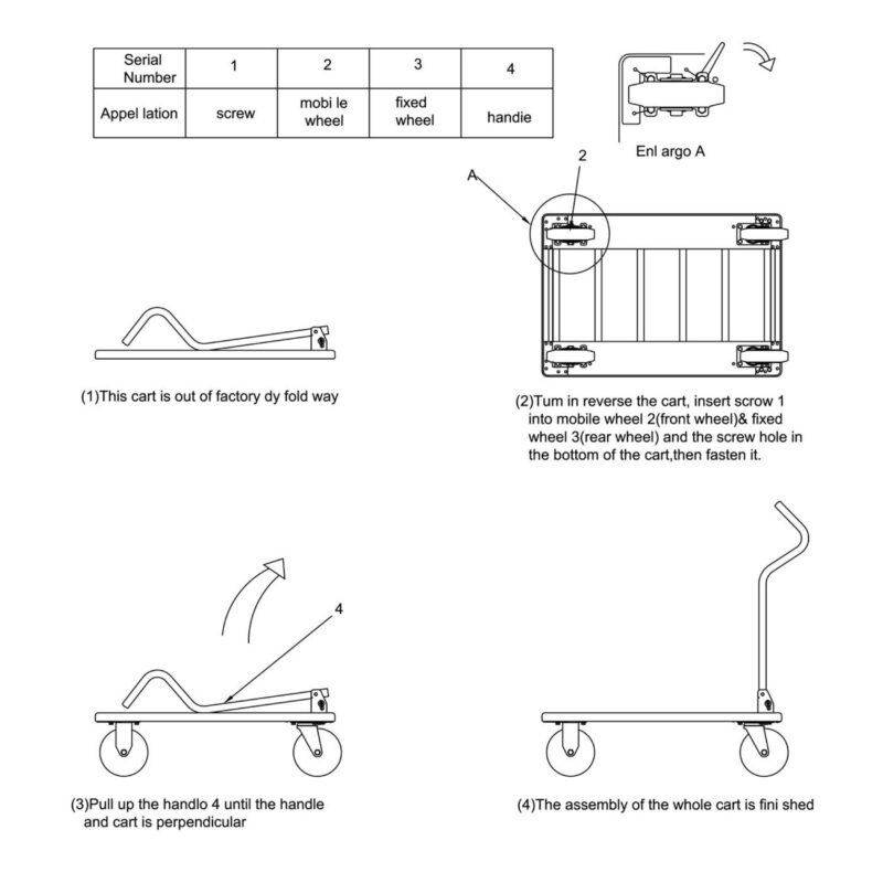 STANLEY PC512 Platformas kravas automašīna 350 kg