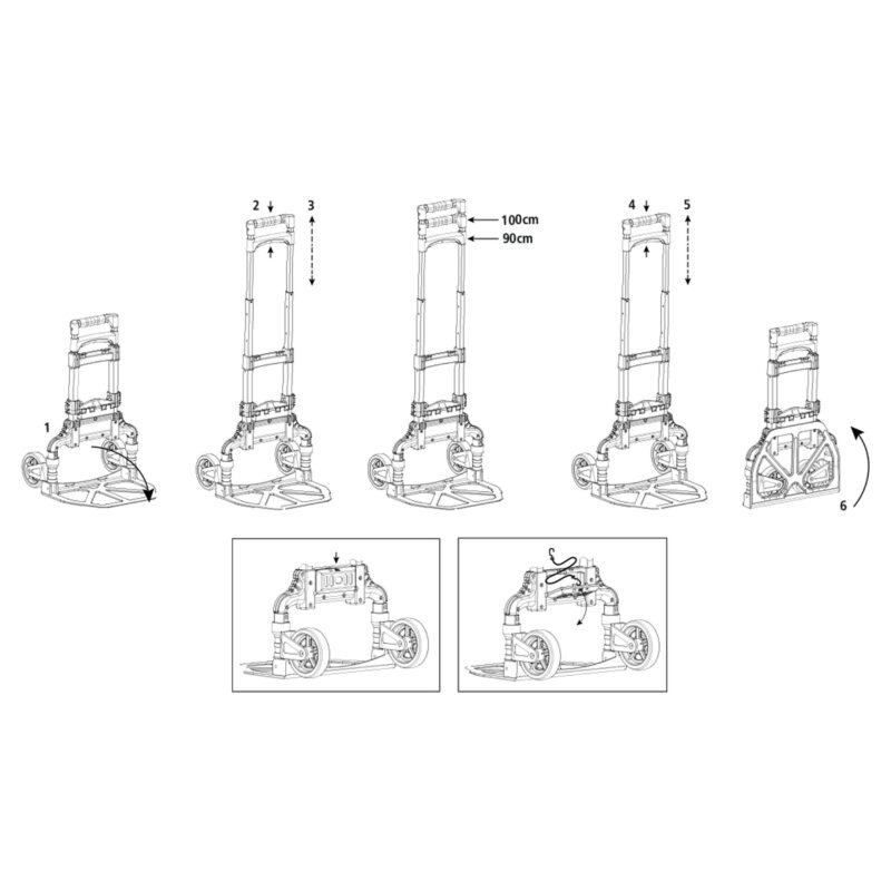 STANLEY FT500 saliekamie rokas ratiņi 60 kg - SP