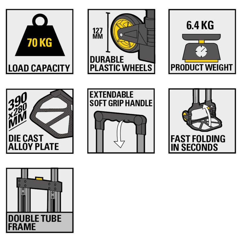 STANLEY FATMAX 705 saliekamie rokas ratiņi 70 kg