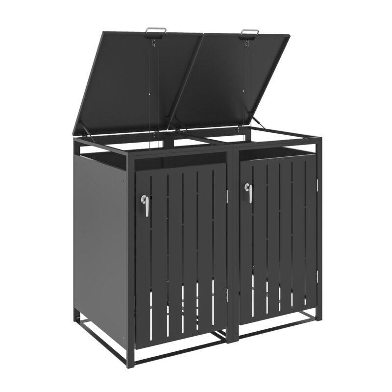 Metāla konteineru nojume, dubultā, MBB02-2A, antracīts