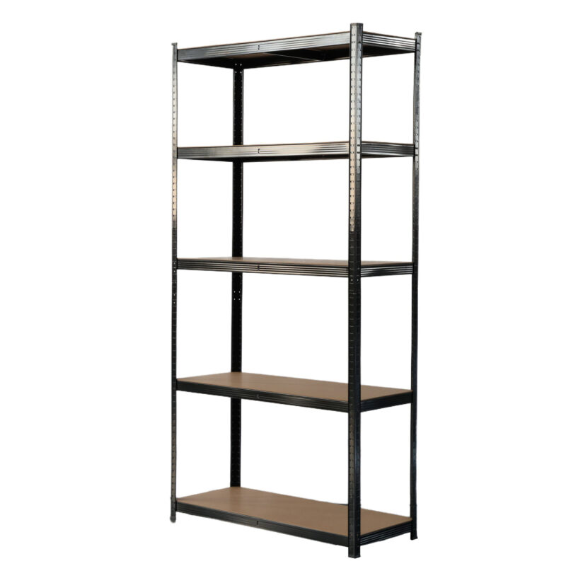 Metāla plaukts – stelāža, 220x110x45 cm, 175 kg, melns