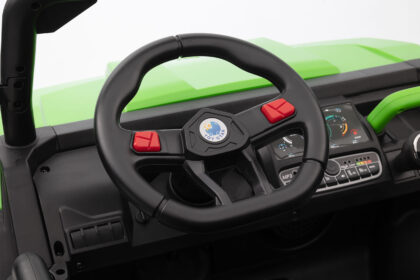 Bērnu elektriskais bagijs ar piekabi, zaļš - Image 9