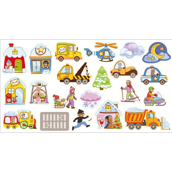 Magnētiņu komplekts "Ziemas ainava"|Druck|120798_3 Magnētiņu komplekts "Ziemas ainava"