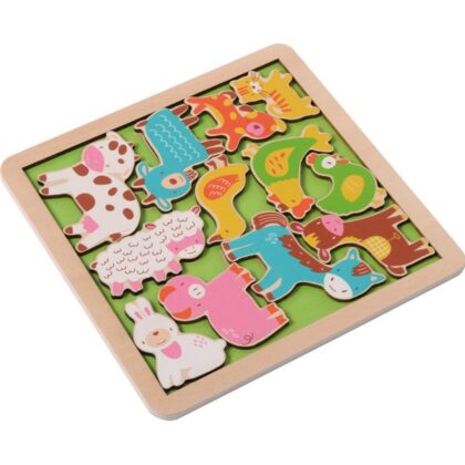 Daudzkrāsains koka puzļu komplekts, 5 gab. - Image 3